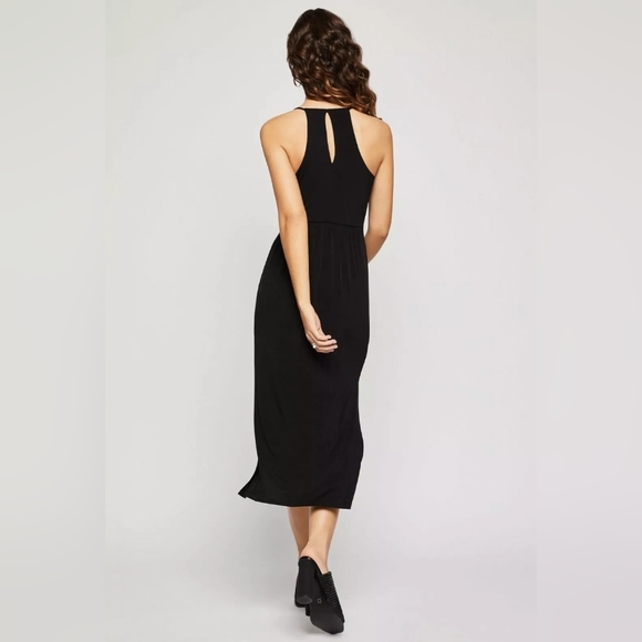 BCBGeneration Surplice Faux Wrap Midi Dress V-neck Blue XS - Picture 3 of 7